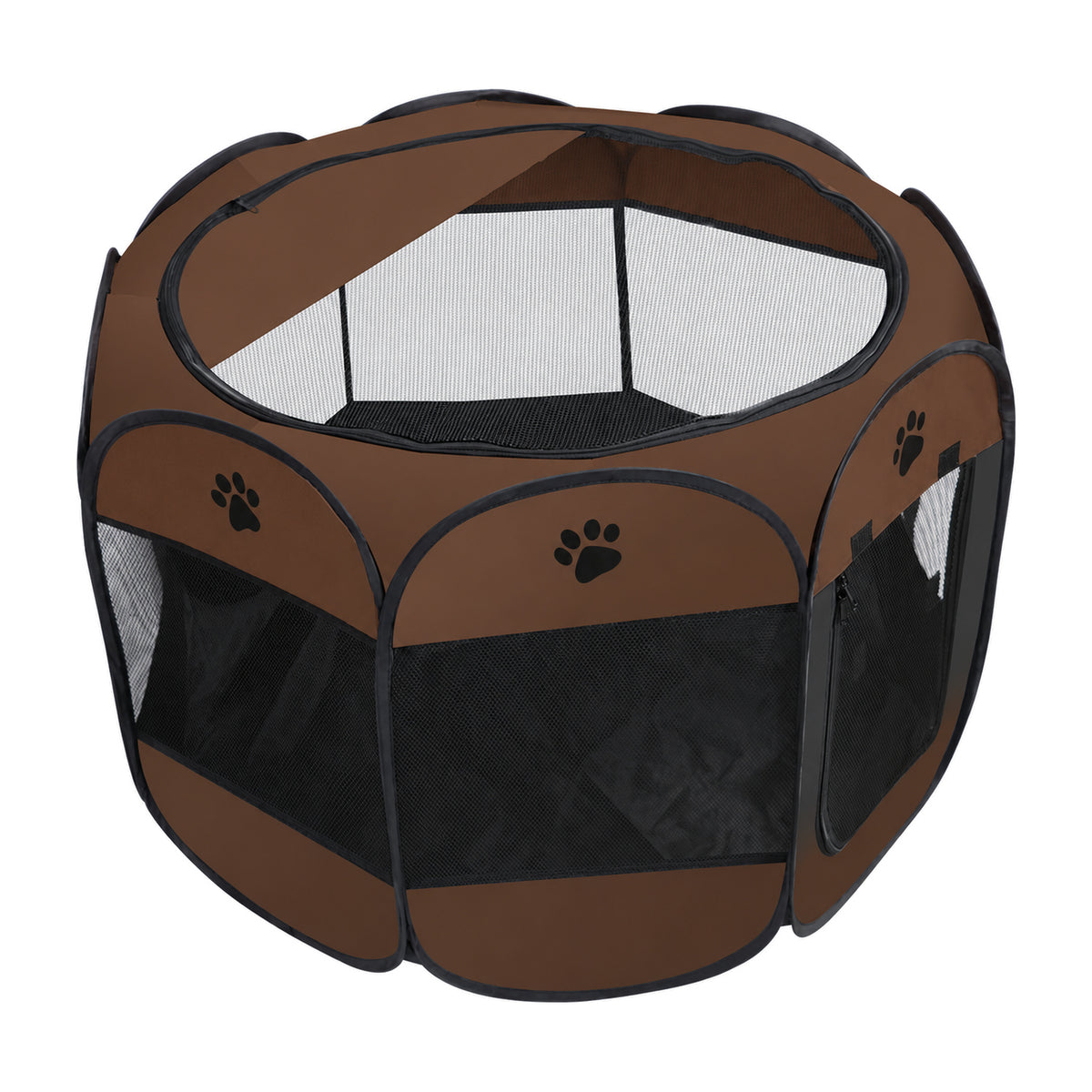 Foldable Oxford Fabric Pet Playpen, 6 Colors & 3 Sizes, By GAVPEPY image 9 - DPtravelcrate1-Coffee-L-114X114X58CM.jpg