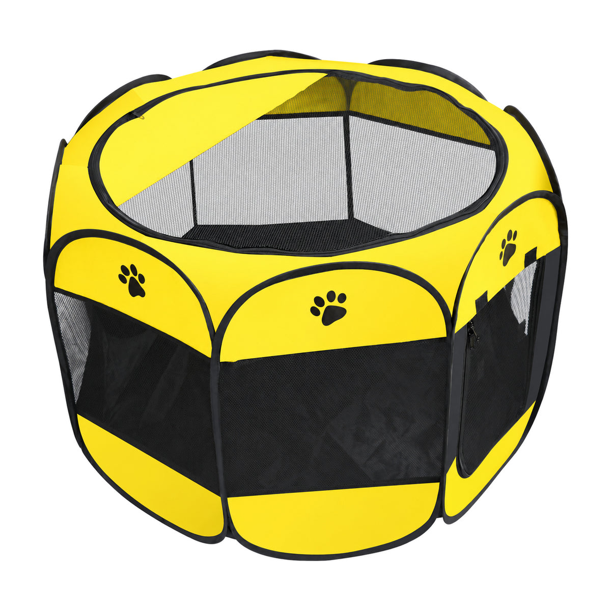 Foldable Oxford Fabric Pet Playpen, 6 Colors & 3 Sizes, By GAVPEPY image 12 - DPtravelcrate1-Yellow-L-114X114X58CM.jpg