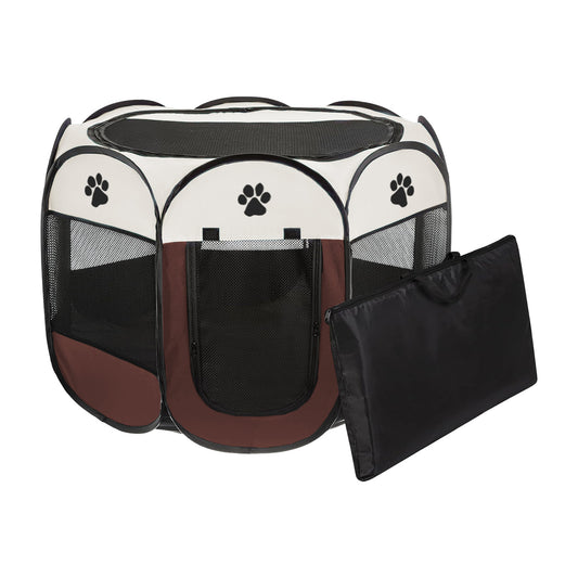 Foldable Black Pet Playpen with Carry Bag, 3 Sizes, By GAVPEPY image 1 - DPtravelcrate3-Main.jpg