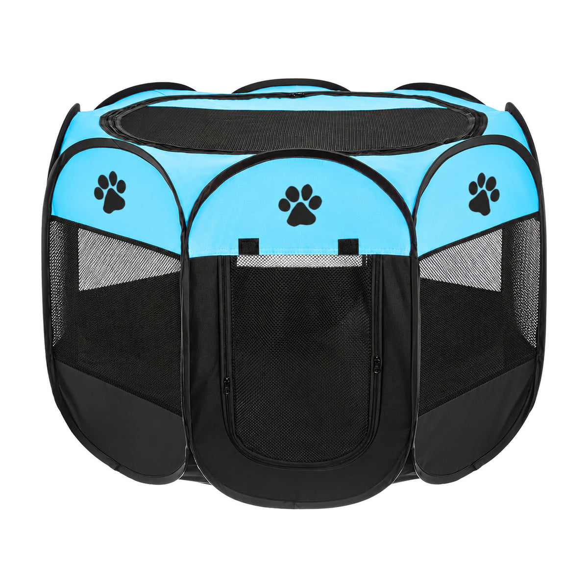 Foldable Pet Playpen, 6 Colors, 3 Sizes & 2 Packages, By GAVPEPY image 8 - DPtravelcrate4-Black-Blue-73X73X43CM-V28.jpg
