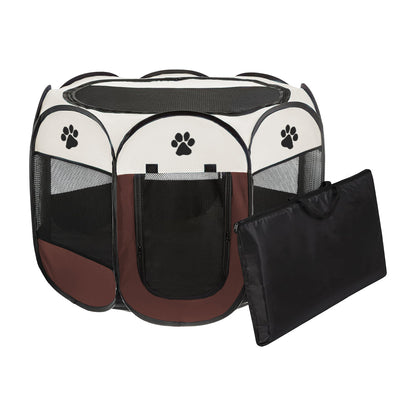 Foldable Pet Playpen, 6 Colors, 3 Sizes & 2 Packages, By GAVPEPY image 10 - DPtravelcrate4-Brown-73X73X43CM.jpg