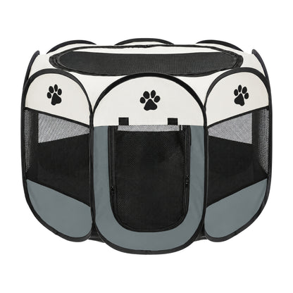 Foldable Pet Playpen, 6 Colors, 3 Sizes & 2 Packages, By GAVPEPY image 11 - DPtravelcrate4-Gray-73X73X43CM-V22.jpg