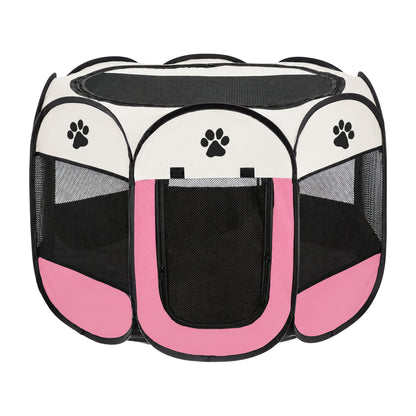Foldable Pet Playpen, 6 Colors, 3 Sizes & 2 Packages, By GAVPEPY image 13 - DPtravelcrate4-Pink-73X73X43CM-V16.jpg