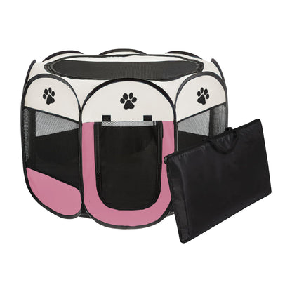 Foldable Pet Playpen, 6 Colors, 3 Sizes & 2 Packages, By GAVPEPY image 14 - DPtravelcrate4-Pink-73X73X43CM.jpg