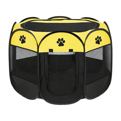 Foldable Pet Playpen, 6 Colors, 3 Sizes & 2 Packages, By GAVPEPY image 17 - DPtravelcrate4-Yellow-73X73X43CM-V10.jpg