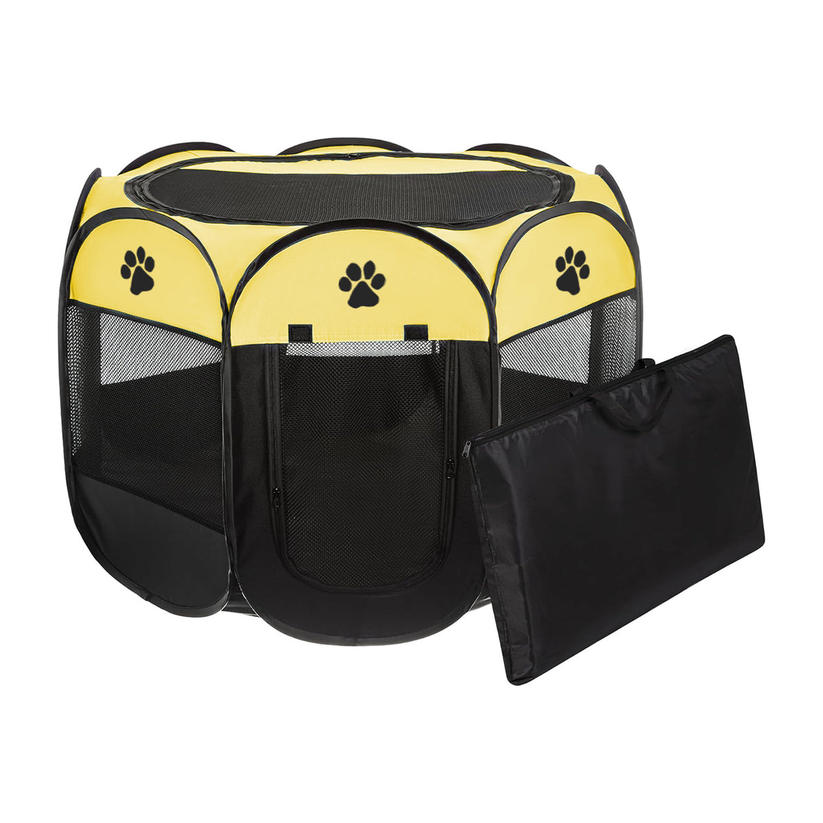 Foldable Pet Playpen, 6 Colors, 3 Sizes & 2 Packages, By GAVPEPY image 18 - DPtravelcrate4-Yellow-73X73X43CM.jpg