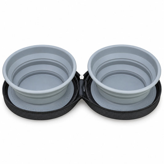 Collapsible Canvas Pet Travel Bowl, 17.5 x 17 x 4.9 cm, By GAVPEPY image 1 - DPtravelfeeder10-Main.jpg