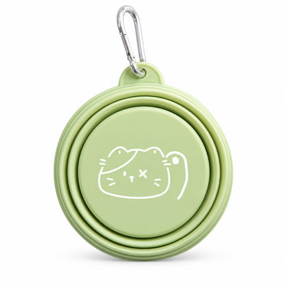 Collapsible Silicone Pet Travel Bowls, 33 Styles, By GAVPEPY image 4 - DPtravelfeeder14-Green-SMALL.jpg