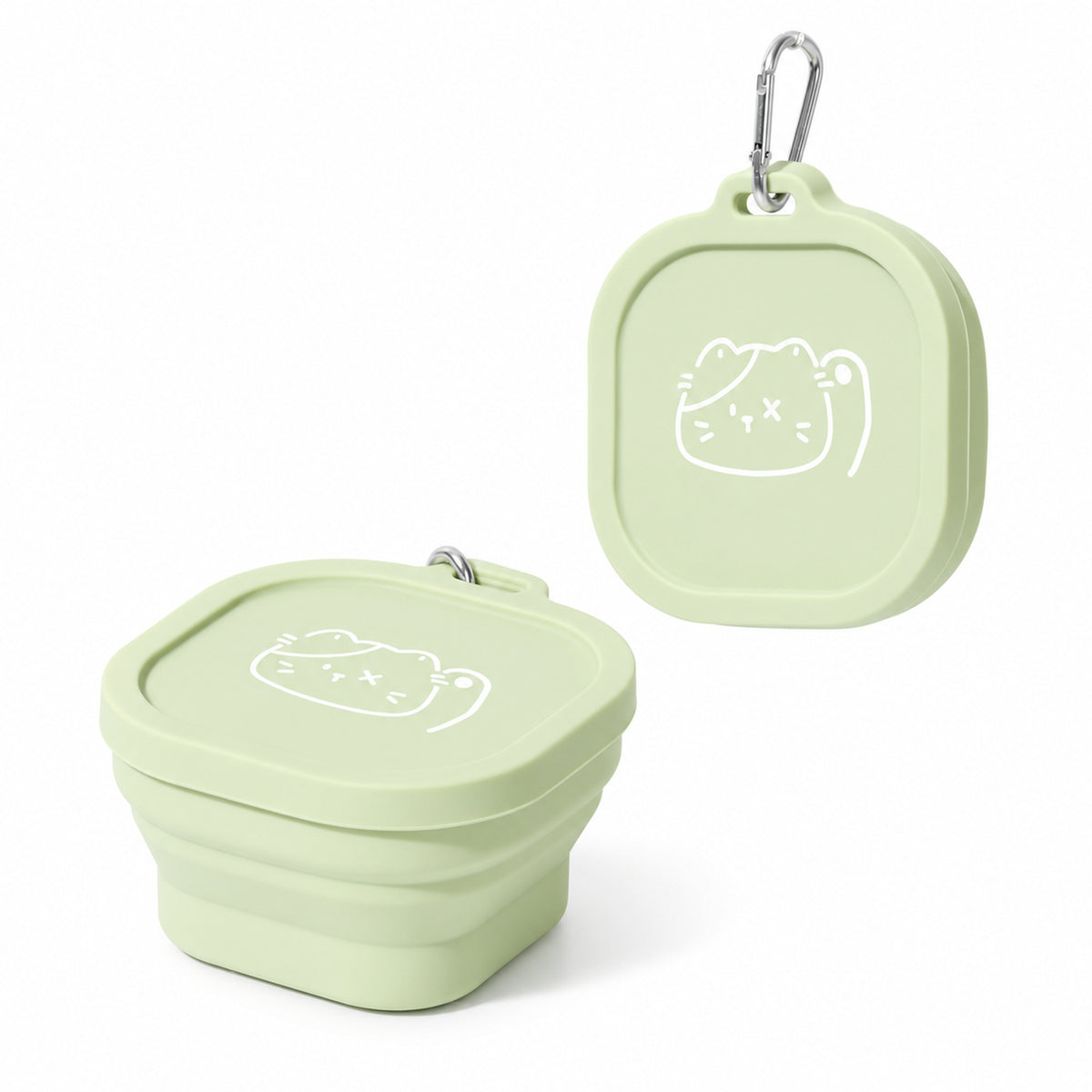 Collapsible Silicone Pet Travel Bowls, 33 Styles, By GAVPEPY image 5 - DPtravelfeeder14-Green-V28.jpg