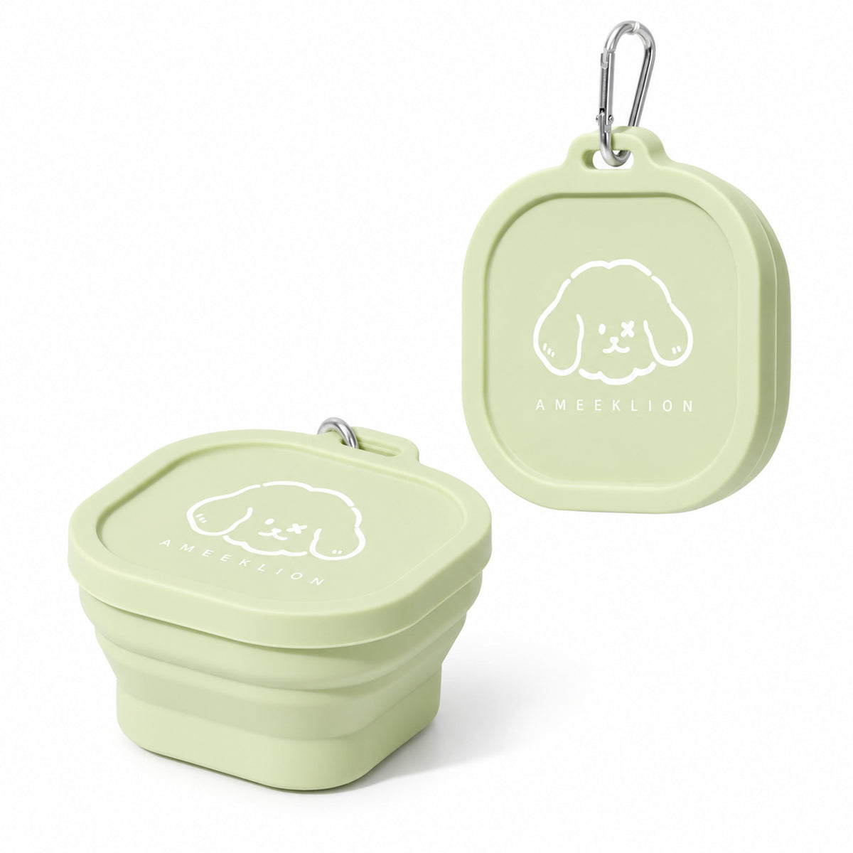 Collapsible Silicone Pet Travel Bowls, 33 Styles, By GAVPEPY image 6 - DPtravelfeeder14-Green-V32.jpg