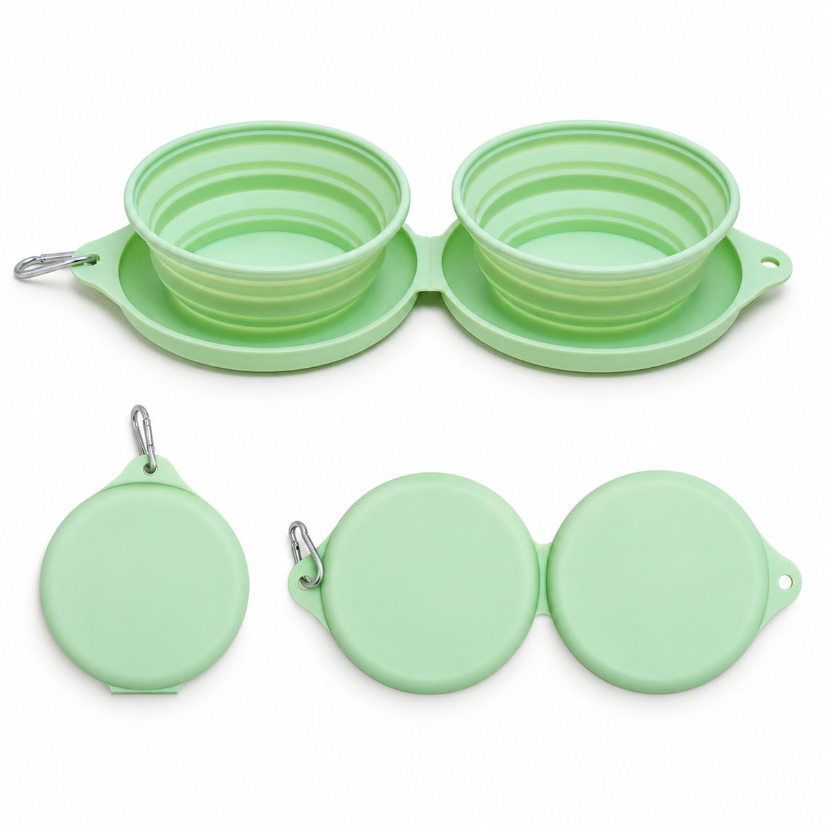 Collapsible Silicone Pet Travel Bowls, 33 Styles, By GAVPEPY image 8 - DPtravelfeeder14-Green.jpg