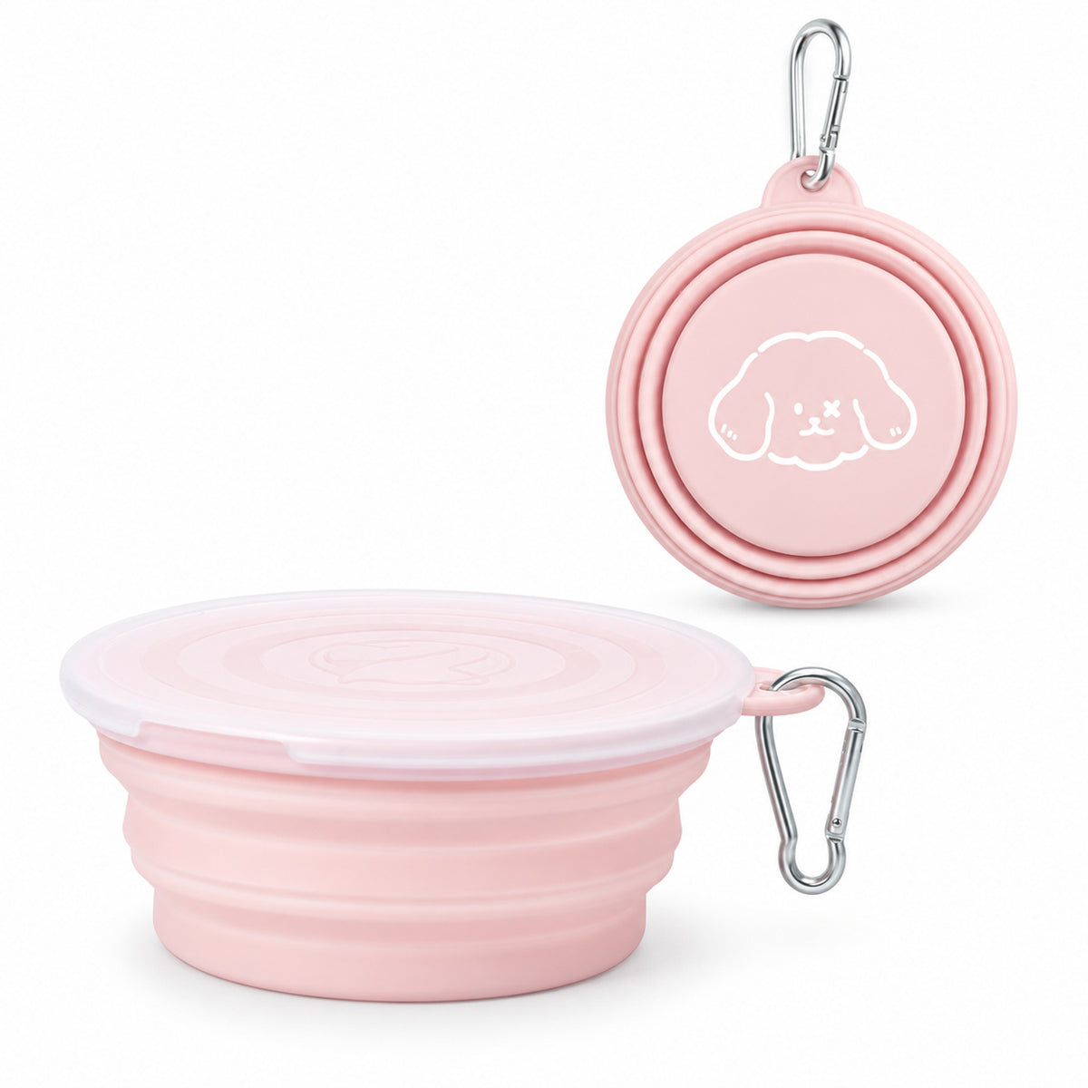 Collapsible Silicone Pet Travel Bowls, 33 Styles, By GAVPEPY image 9 - DPtravelfeeder14-Pink-LARGE-V23.jpg