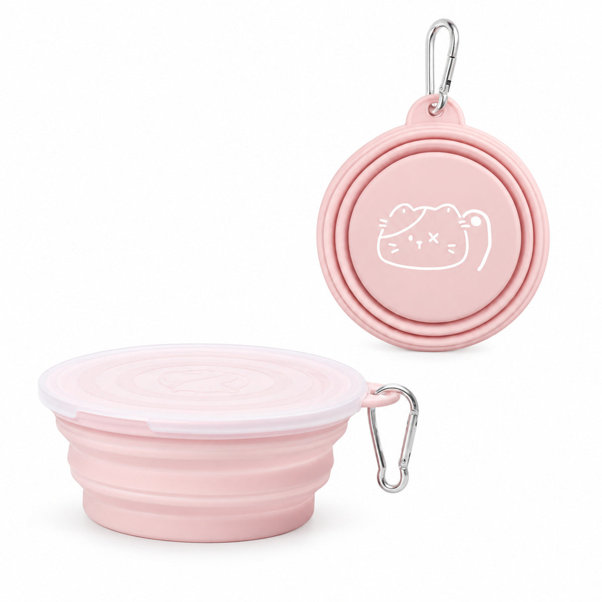 Collapsible Silicone Pet Travel Bowls, 33 Styles, By GAVPEPY image 11 - DPtravelfeeder14-Pink-SMALL-V15.jpg