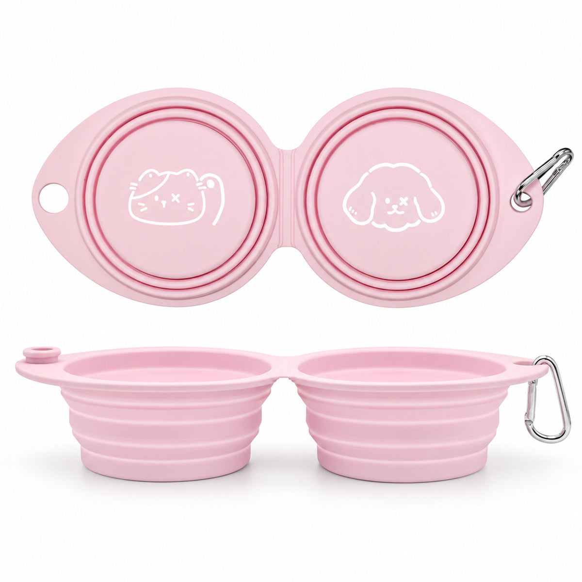 Collapsible Silicone Pet Travel Bowls, 33 Styles, By GAVPEPY image 13 - DPtravelfeeder14-Pink.jpg