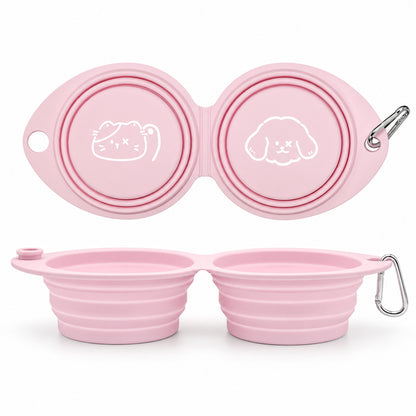 Collapsible Silicone Pet Travel Bowls, 33 Styles, By GAVPEPY image 13 - DPtravelfeeder14-Pink.jpg