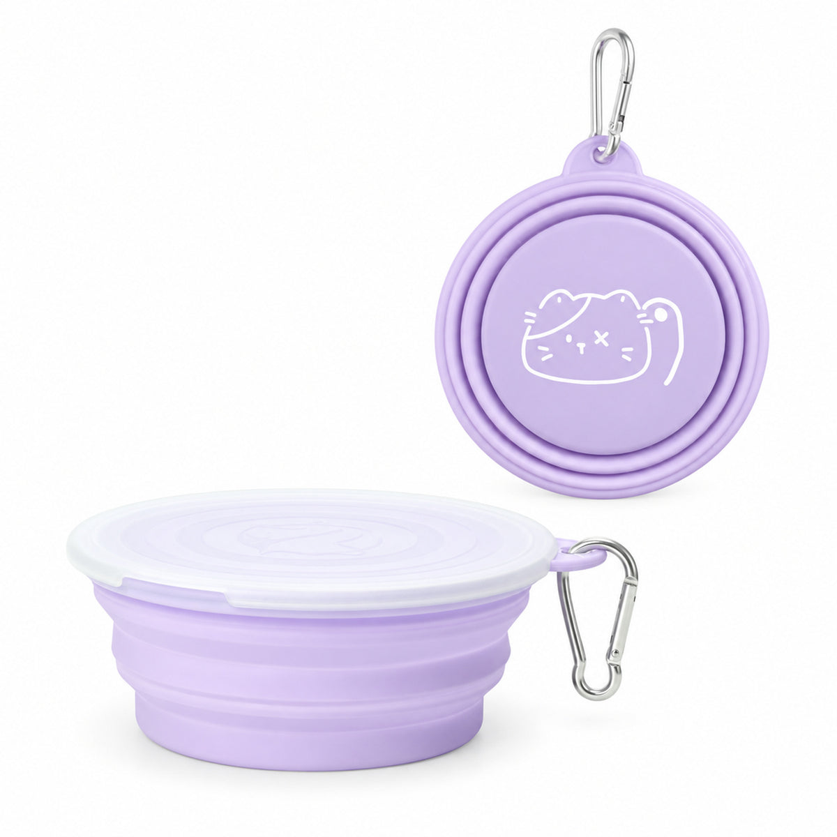 Collapsible Silicone Pet Travel Bowls, 33 Styles, By GAVPEPY image 14 - DPtravelfeeder14-Purple-LARGE-V24.jpg