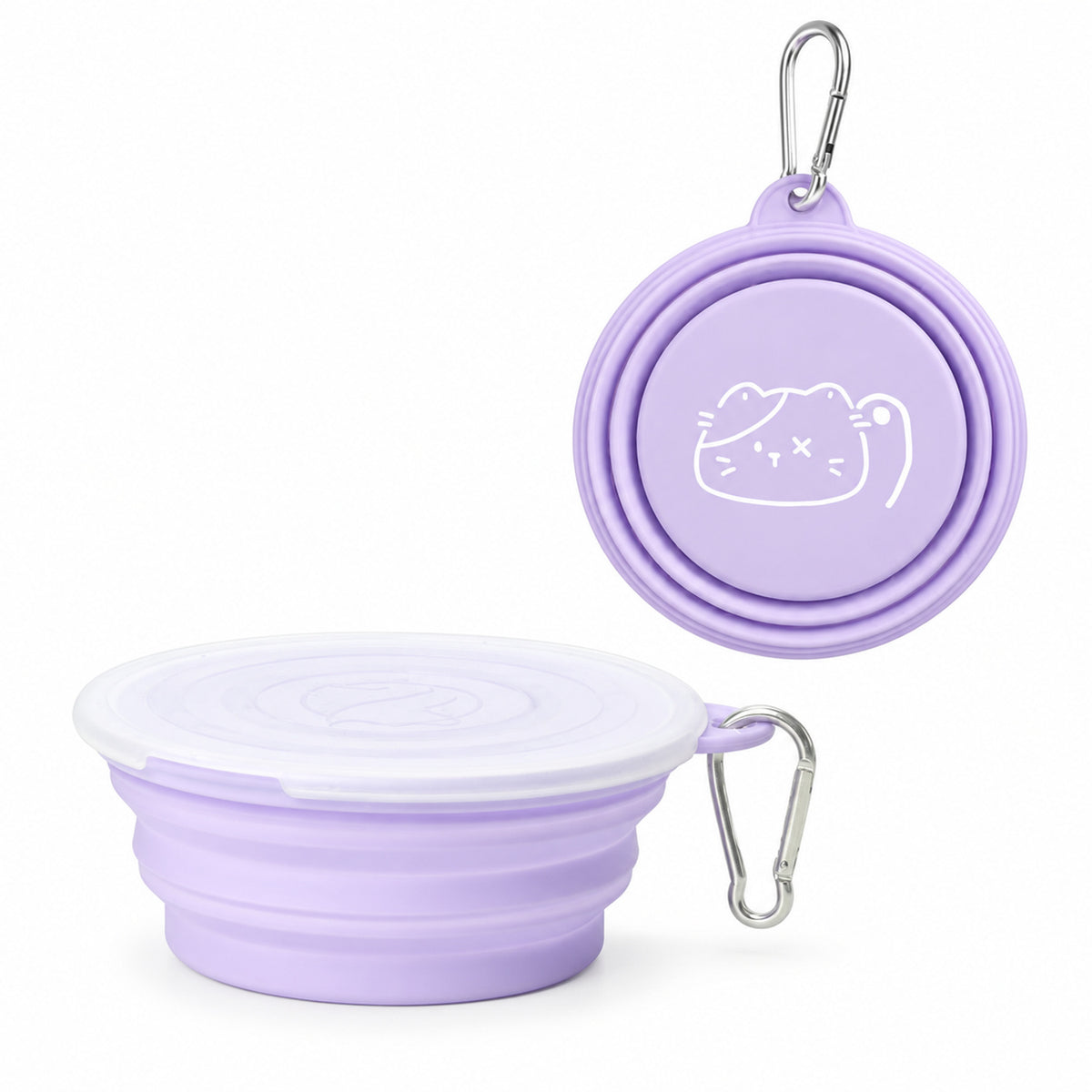 Collapsible Silicone Pet Travel Bowls, 33 Styles, By GAVPEPY image 16 - DPtravelfeeder14-Purple-SMALL-V17.jpg