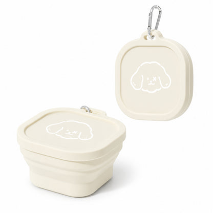 Collapsible Silicone Pet Travel Bowls, 33 Styles, By GAVPEPY image 24 - DPtravelfeeder14-White-V33.jpg