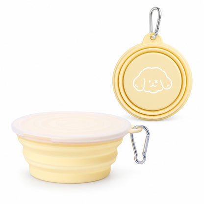 Collapsible Silicone Pet Travel Bowls, 33 Styles, By GAVPEPY image 26 - DPtravelfeeder14-Yellow-LARGE-V25.jpg