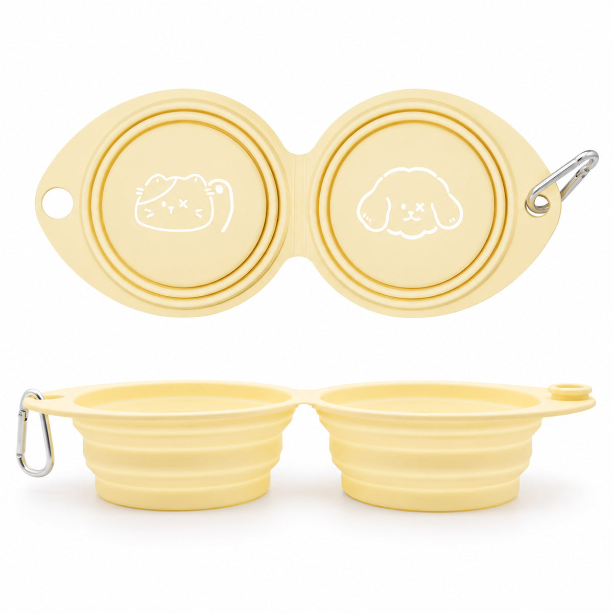 Collapsible Silicone Pet Travel Bowls, 33 Styles, By GAVPEPY image 32 - DPtravelfeeder14-Yellow-V5.jpg