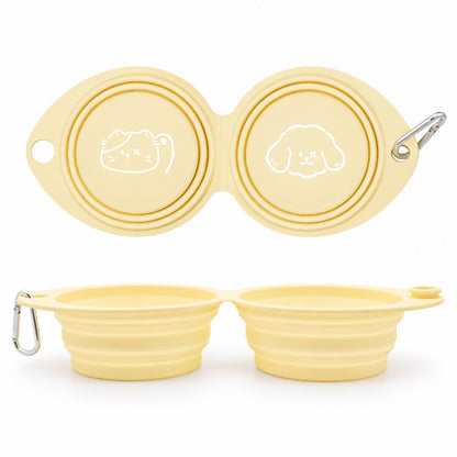 Collapsible Silicone Pet Travel Bowls, 33 Styles, By GAVPEPY image 32 - DPtravelfeeder14-Yellow-V5.jpg