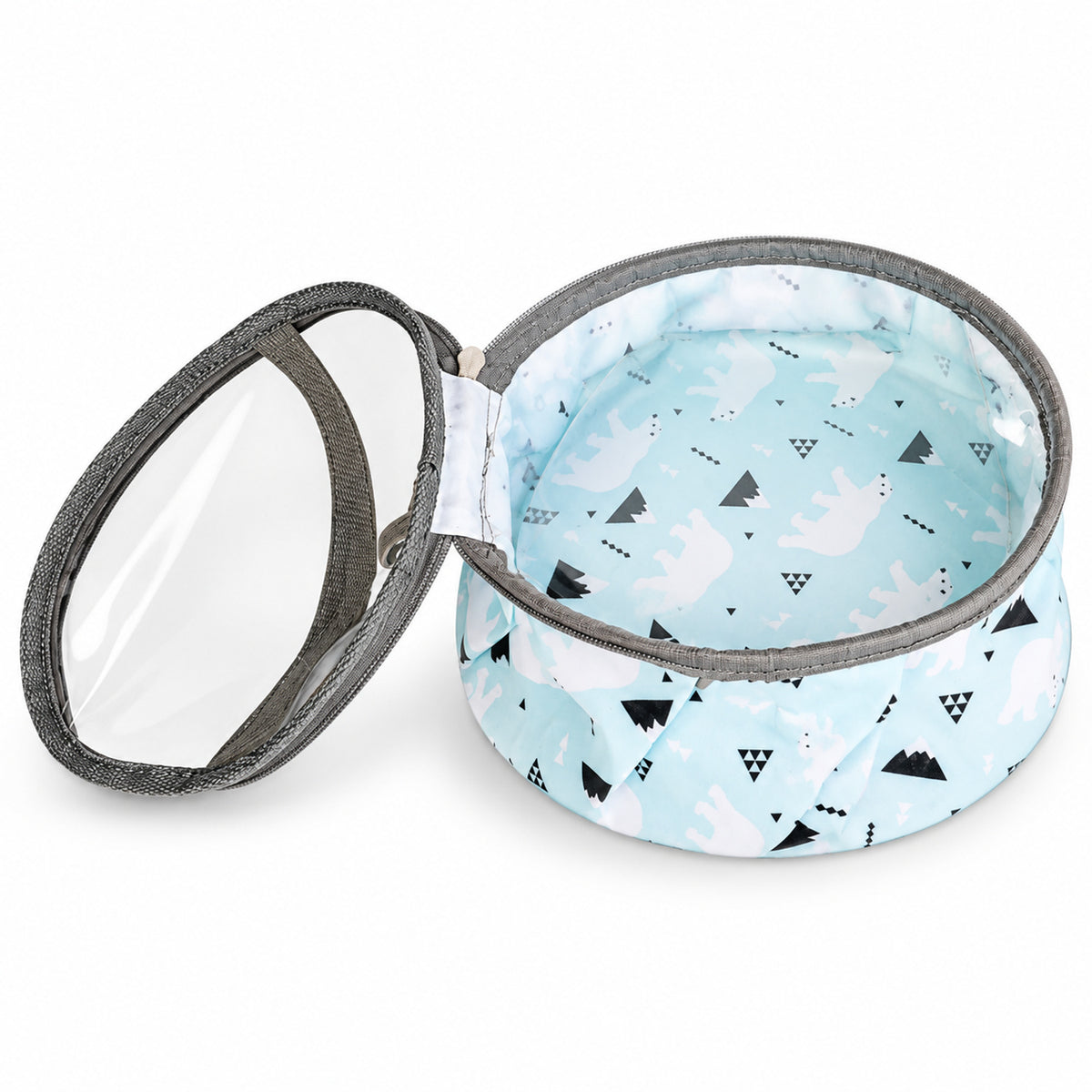 Portable Collapsible Silicone Pet Bowl, 2 Colors, By GAVPEPY image 1 - DPtravelfeeder15-Main.jpg