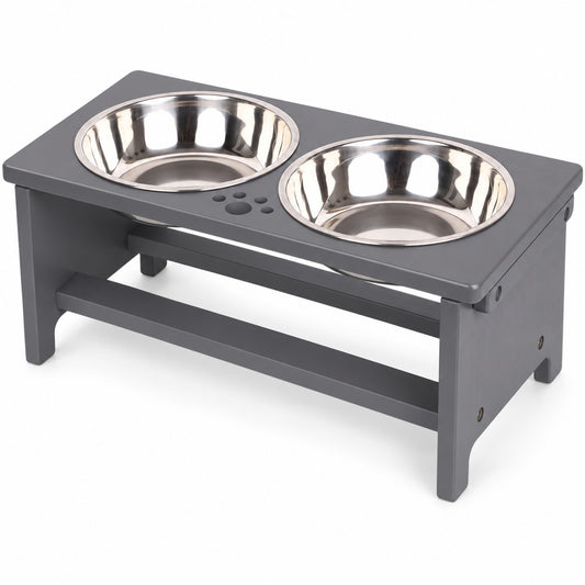 Adjustable Foldable Double Pet Bowl Stand, By GAVPEPY image 1 - DPtravelfeeder16-Main.jpg