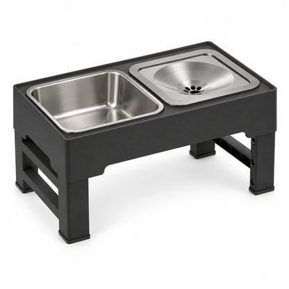 Foldable Pet Bowl Table, 2 Colors & 2 Bowl Types, By GAVPEPY image 1 - DPtravelfeeder18-Main.jpg