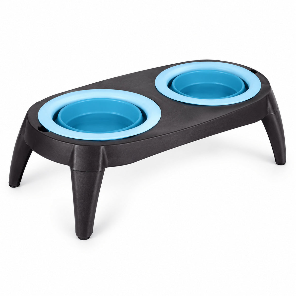 Foldable TPR Double Pet Bowl Table, 2 Colors, By GAVPEPY image 1 - DPtravelfeeder19-Blue.jpg