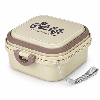 400 ml Collapsible Pet Travel Bowl, 3 Colors, By GAVPEPY image 2 - DPtravelfeeder2-Khaki.jpg