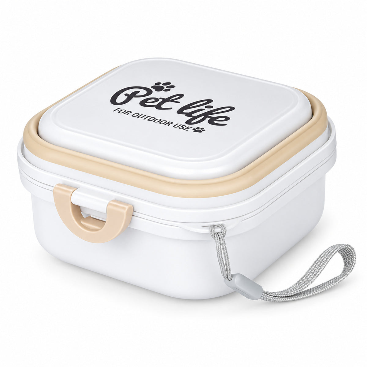 400 ml Collapsible Pet Travel Bowl, 3 Colors, By GAVPEPY image 3 - DPtravelfeeder2-White.jpg