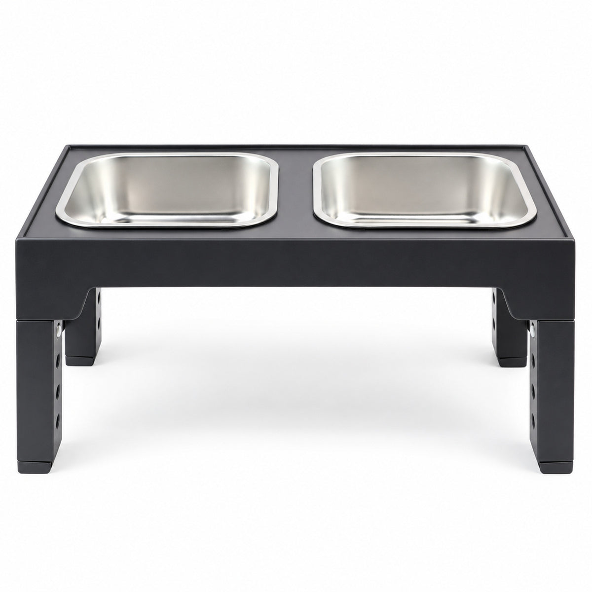 Adjustable Foldable Pet Bowl Stand, 2 Colors & 3 Bowl Sets, By GAVPEPY image 1 - DPtravelfeeder20-Black-V4.jpg