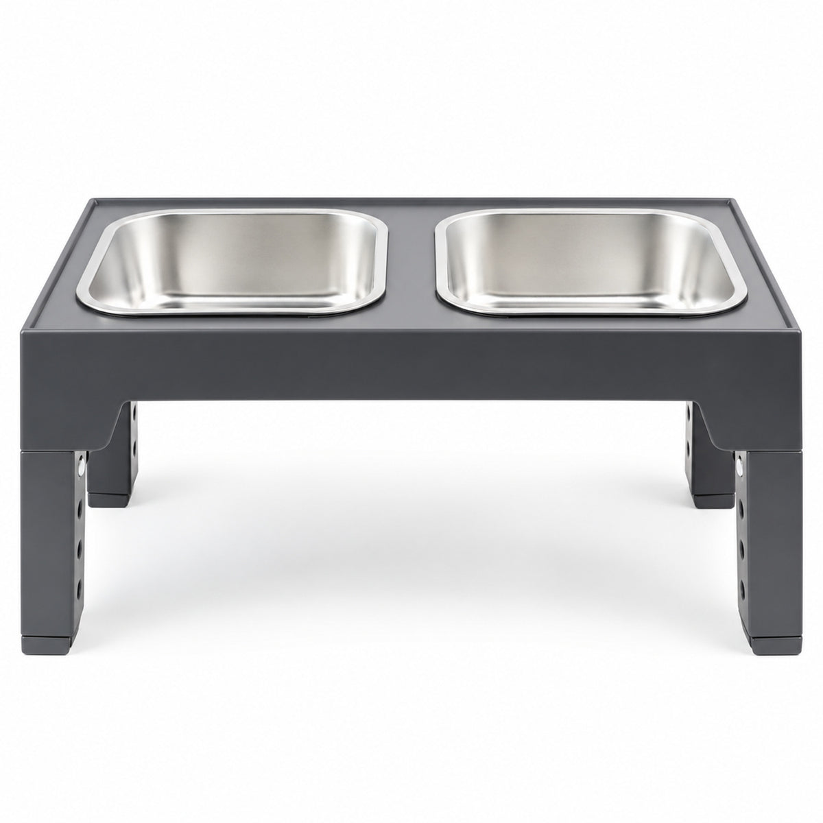 Adjustable Foldable Pet Bowl Stand, 2 Colors & 3 Bowl Sets, By GAVPEPY image 4 - DPtravelfeeder20-Gray-V3.jpg