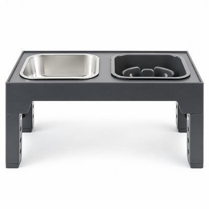 Adjustable Foldable Pet Bowl Stand, 2 Colors & 3 Bowl Sets, By GAVPEPY image 6 - DPtravelfeeder20-Gray.jpg