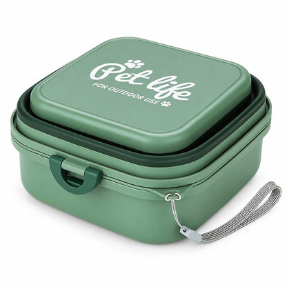 Upgraded 800 ml Collapsible Pet Travel Bowl, 3 Colors, By GAVPEPY image 1 - DPtravelfeeder23-Green.jpg
