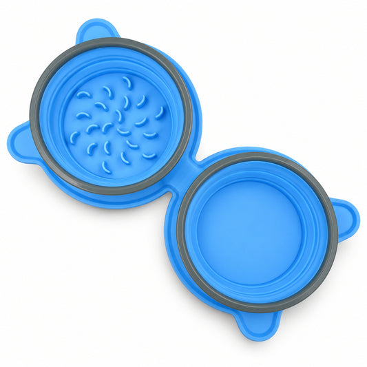 Collapsible Slow-Feeder Pet Travel Bowl, 3 Colors, By GAVPEPY image 1 - DPtravelfeeder24-Main.jpg