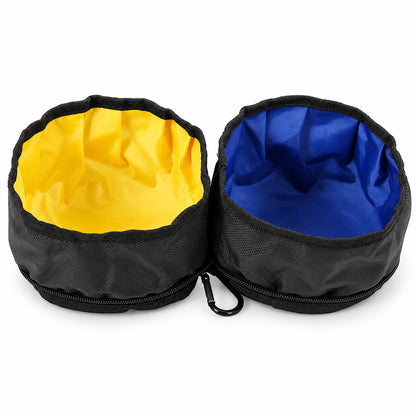 Foldable Nylon Double Pet Travel Bowl, By GAVPEPY image 1 - DPtravelfeeder25-Main.jpg