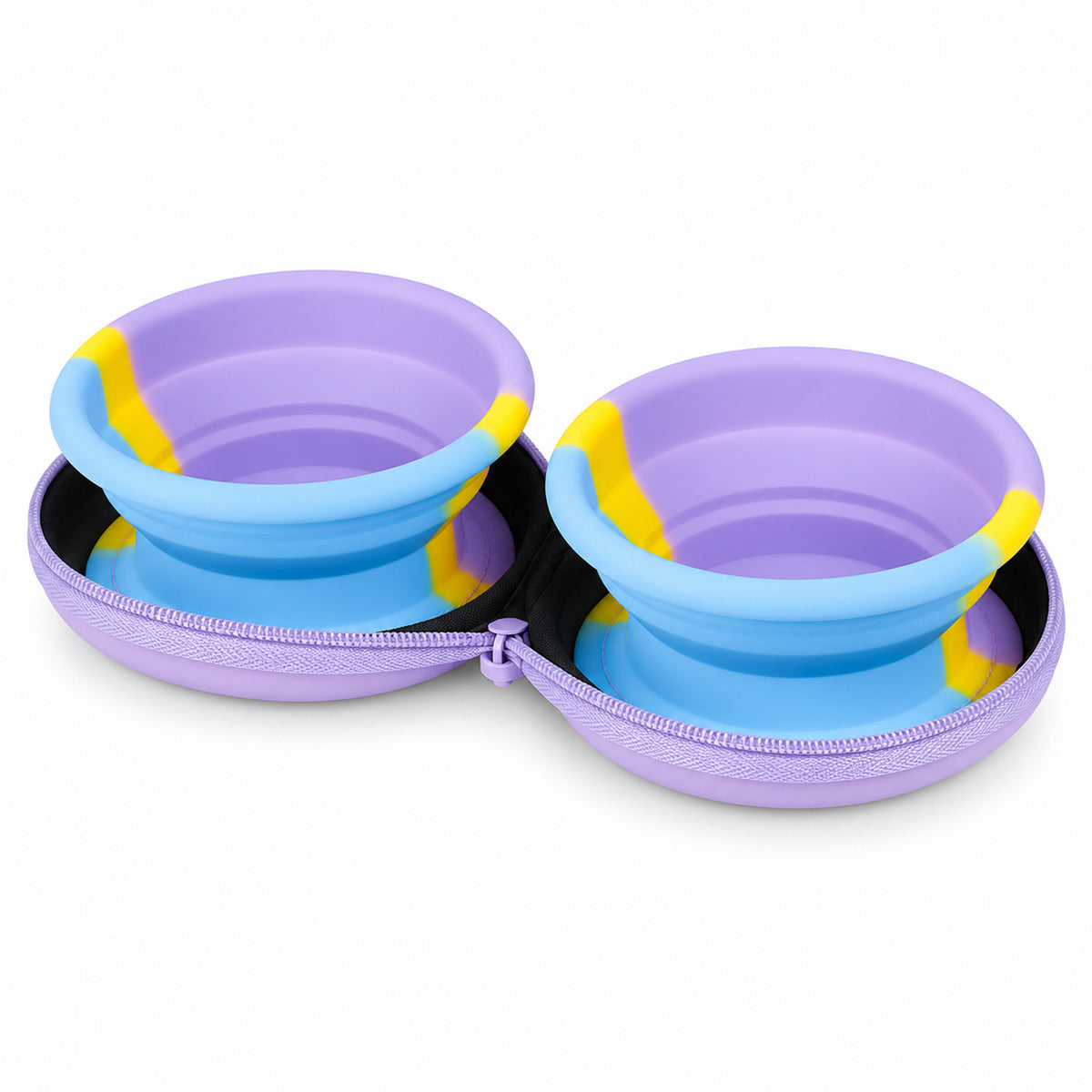 Mini Collapsible Silicone Double Pet Bowl, By GAVPEPY image 3 - DPtravelfeeder27-Variant3.jpg