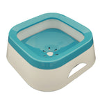 GAVPEPY PP Plastic Vehicle Pet Water Bowl with Splash Guard for Everyday Feeding, Water Service and Organized Pet Care, Size 22 x 18.5 x 7.5cm, Colors Blue, Pink, and Gray, for Home Kitchens, Feeding Stations and Travel Setups