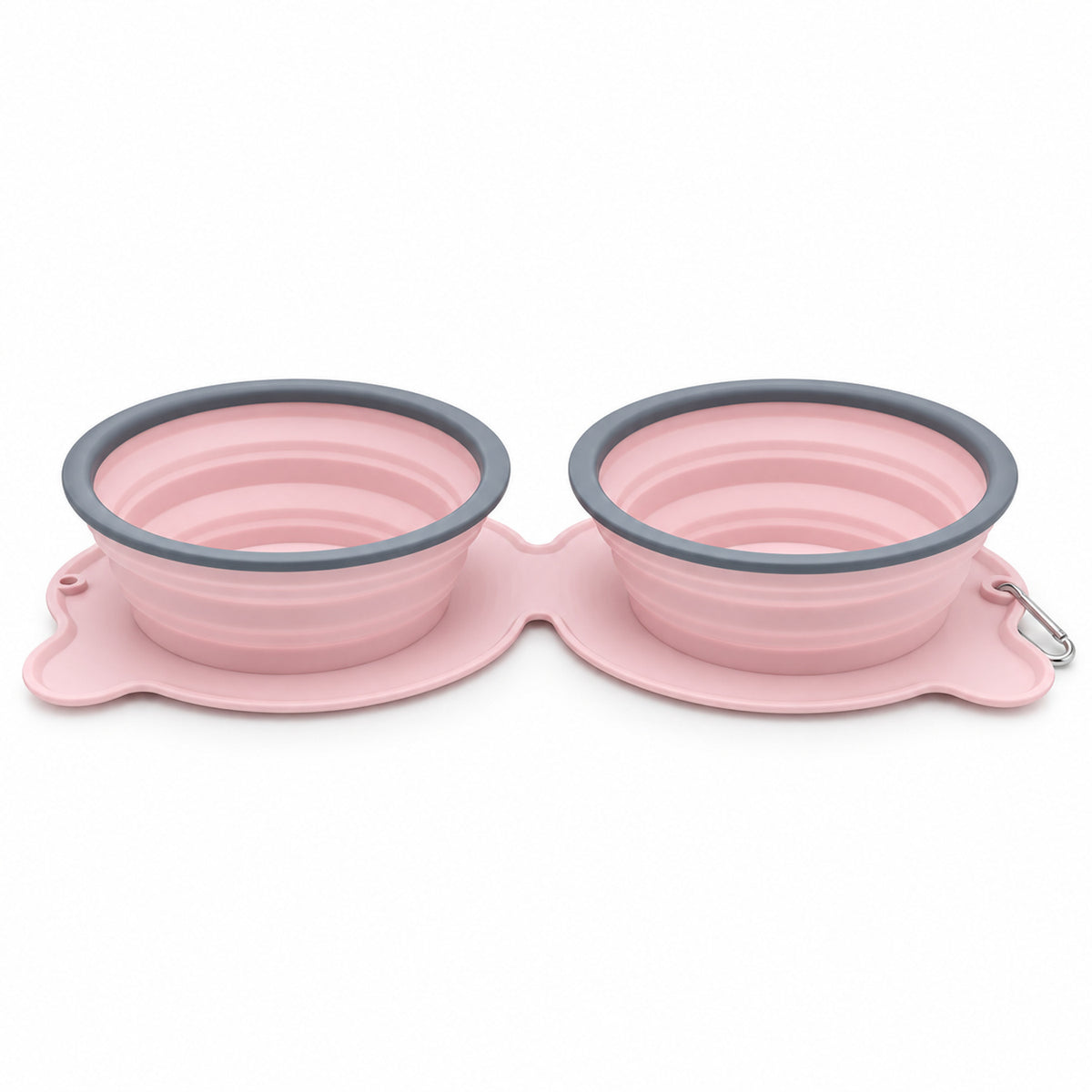Twin Collapsible Silicone Pet Travel Bowls, 7 Colors, By GAVPEPY image 1 - DPtravelfeeder32-Main.jpg