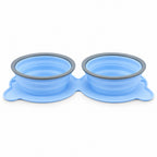GAVPEPY Twin Collapsible Silicone Pet Travel Bowls for Everyday Feeding, Water Service and Organized Pet Care, 7 Color Options, for Home Kitchens, Feeding Stations and Travel Setups, Foldable Design Supports Compact Storage