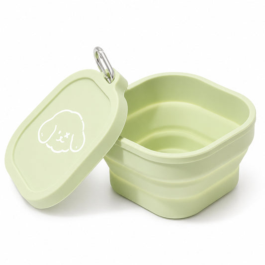 Covered 400 ml Collapsible Silicone Pet Bowl, 4 Colors & 2 Designs, By GAVPEPY image 1 - DPtravelfeeder4-Main.jpg
