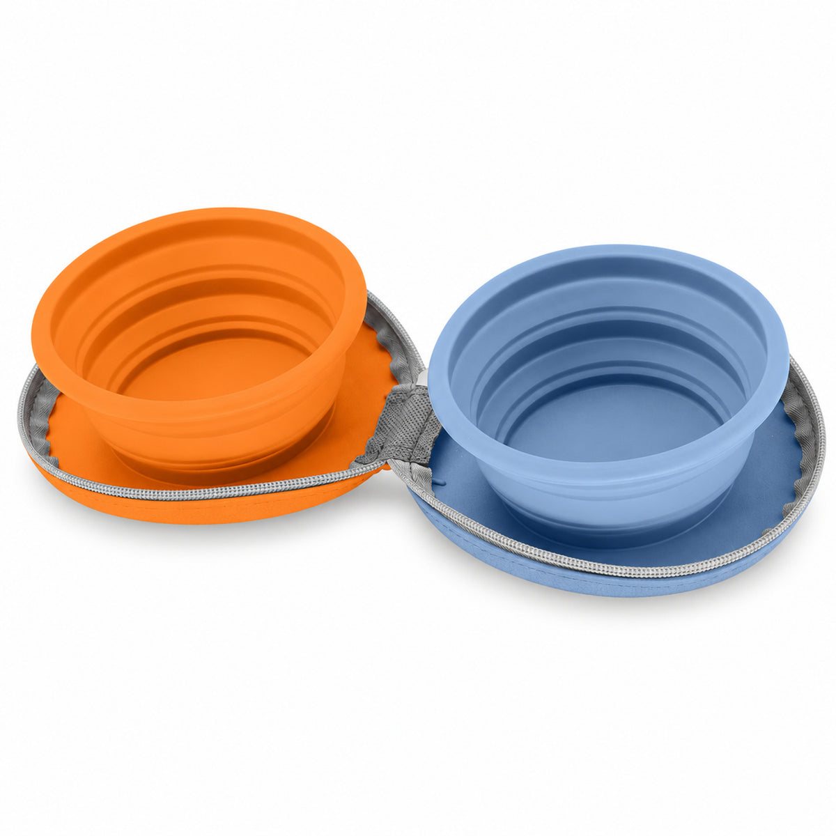 Collapsible Silicone Pet Bowl Set, 13 Styles, By GAVPEPY image 2 - DPtravelfeeder6-Blue.jpg