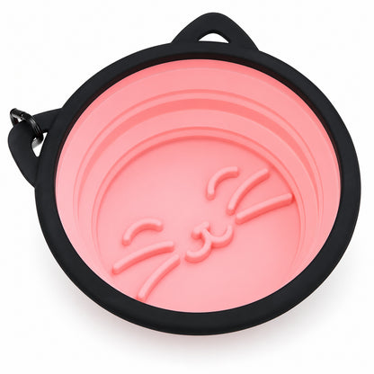 Collapsible Silicone Pet Bowl Set, 13 Styles, By GAVPEPY image 8 - DPtravelfeeder6-Pink-V10.jpg