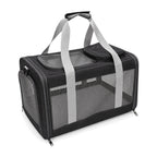 GAVPEPY Polyester Soft-Sided Rolling Pet Carrier, 4 Colors & 2 Configurations for Pet Transport, Travel and Temporary Containment, 4 Color Options, for Road Trips, Vet Visits, Outdoor Outings and Home Use, Foldable Design Supports Compact Storage