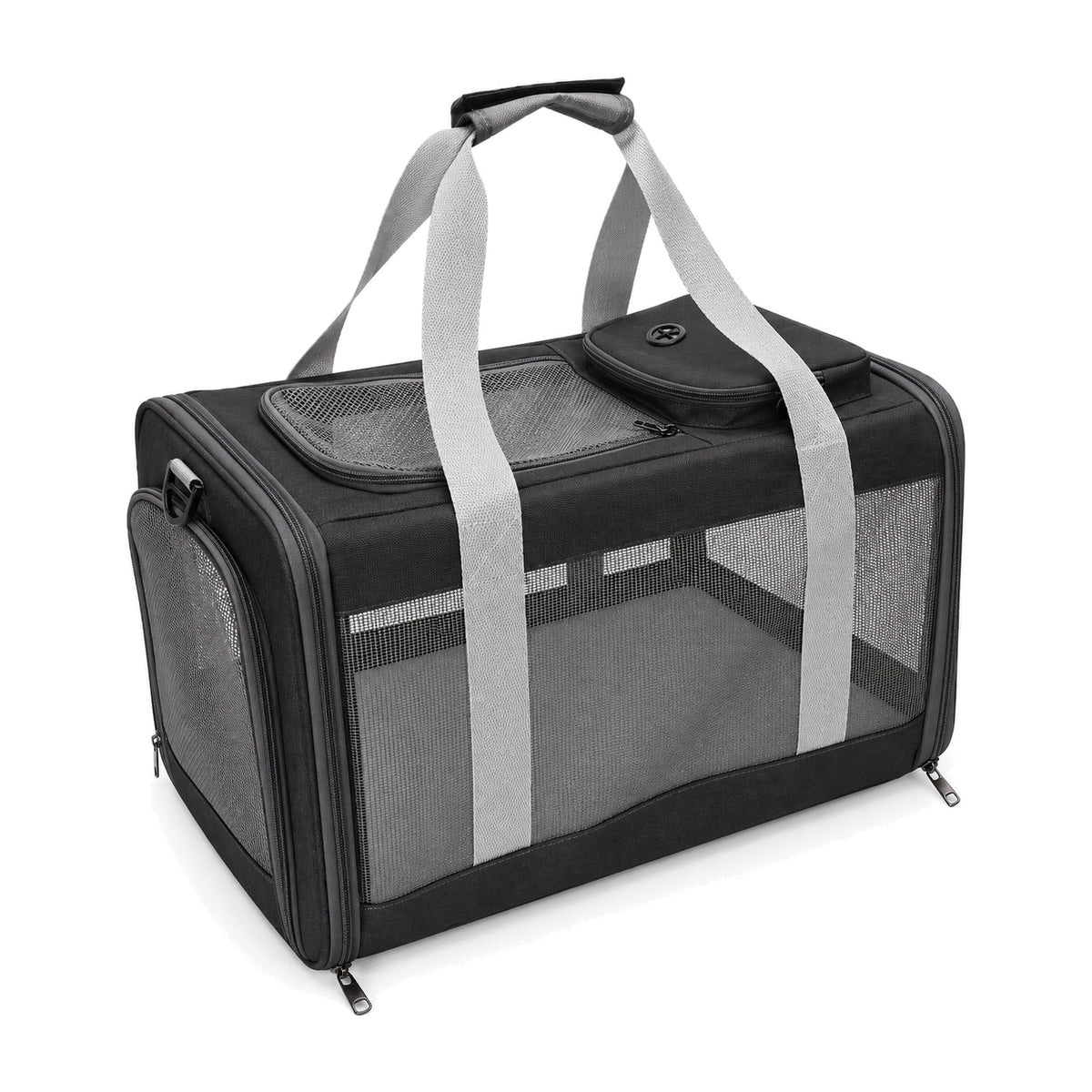 Soft-Sided Rolling Pet Carrier, 4 Colors & 2 Configurations, By GAVPEPY image 8 - DPtrolley2-Black.jpg