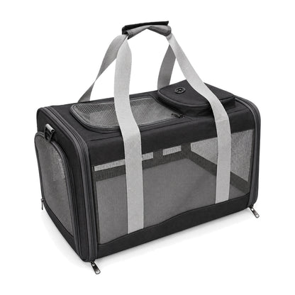 Soft-Sided Rolling Pet Carrier, 4 Colors & 2 Configurations, By GAVPEPY image 8 - DPtrolley2-Black.jpg