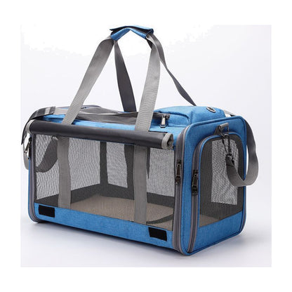 Soft-Sided Rolling Pet Carrier, 4 Colors & 2 Configurations, By GAVPEPY image 9 - DPtrolley2-Blue-V5.jpg