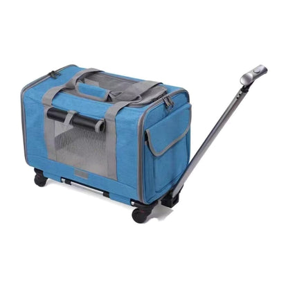 Soft-Sided Rolling Pet Carrier, 4 Colors & 2 Configurations, By GAVPEPY image 10 - DPtrolley2-Blue-V8.jpg