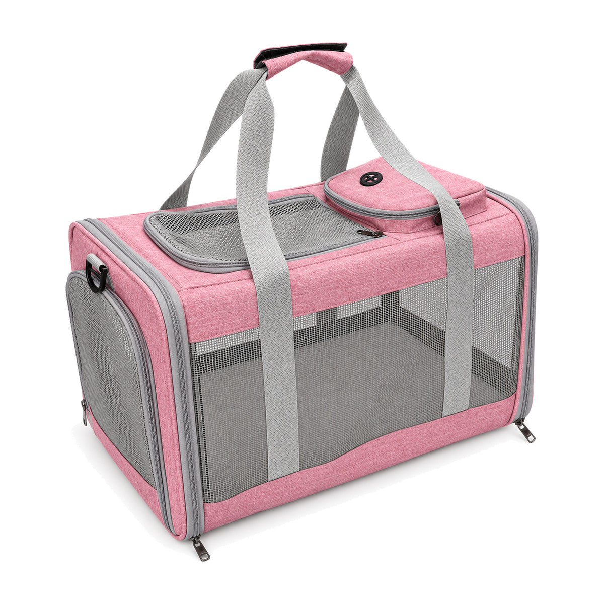 Soft-Sided Rolling Pet Carrier, 4 Colors & 2 Configurations, By GAVPEPY image 12 - DPtrolley2-Pink-V6.jpg